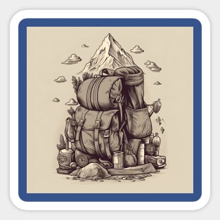 Backpacking Hiking Wanderlust Sticker